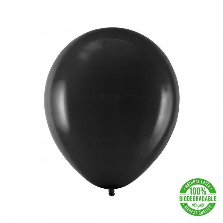 Balon BIODEGRADOWALNY czarny lateks 30cm 100szt