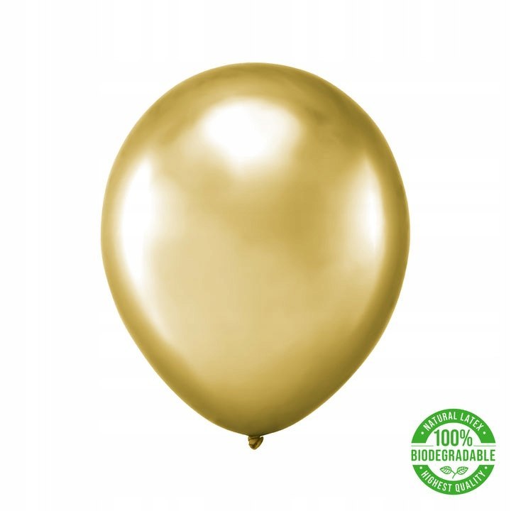 Balony BIODEGRADOWALNE złote lateks 30cm 50szt