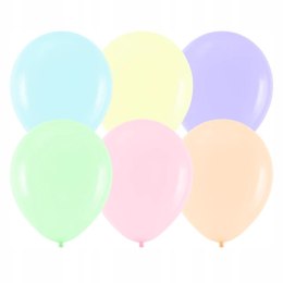 Balony pastelowe kolorowe 27cm 50 szt urodziny