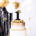 Świeczka na tort urodzinowa cyfra 6 czarna 8,8 cm
