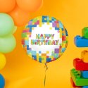 Balon klocki urodzinowy 45cm happy birthday