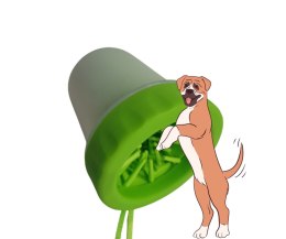 Czyścik do psich łap do czyszczenia zielony 15cm