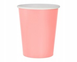 Kubki papierowe różowe pudrowe 200 ml 6 szt