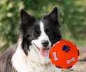 Piłka dla psa piszcząca zabawka 7,5 cm pomarańczowa