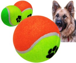 Piłka tenisowa dla psa zabawka twarda bardzo duża 10 cm XXL P