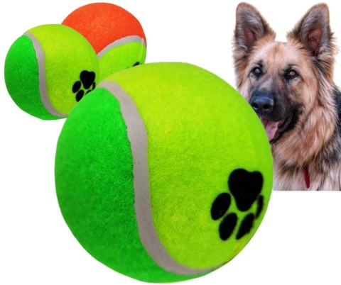 Piłka tenisowa dla psa zabawka twarda bardzo duża 10 cm XXL