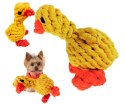 Zabawka dla psa z grubego sznurka szarpak kaczka 14 cm
