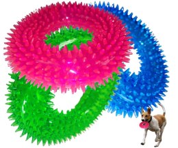 Zabawka dla psa piszcząca kółko ring opona 14 cm mix